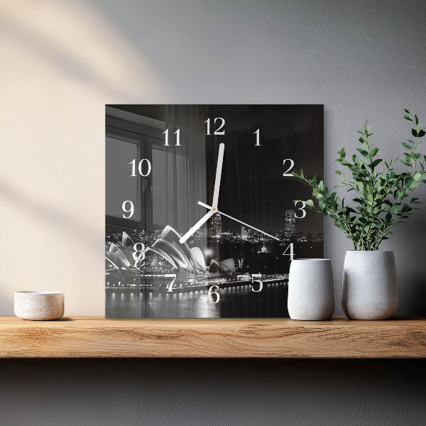 Square wall clock Sydney Horizon