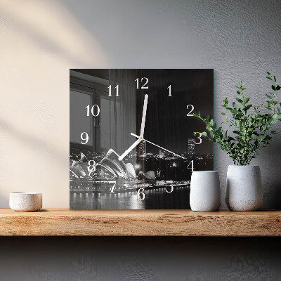 Square wall clock Sydney Horizon