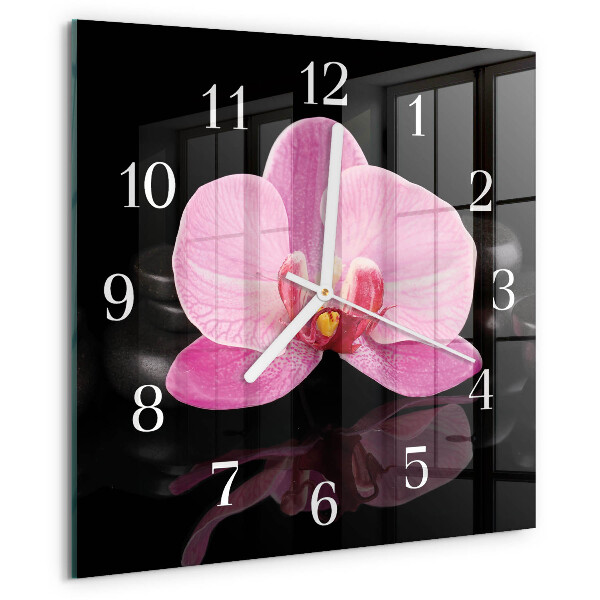Square wall clock Orchid