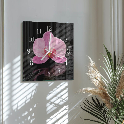 Square wall clock Orchid
