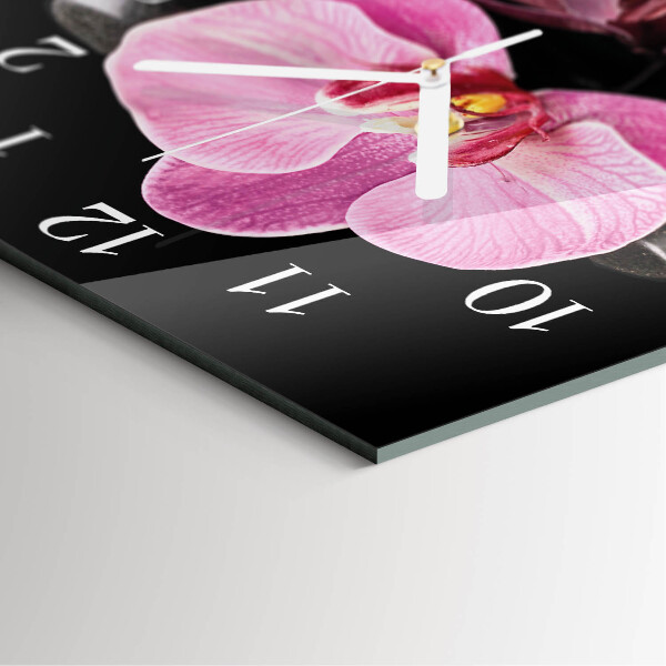 Square wall clock Orchid