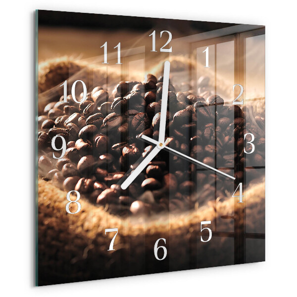 Square wall clock Coffee Beans