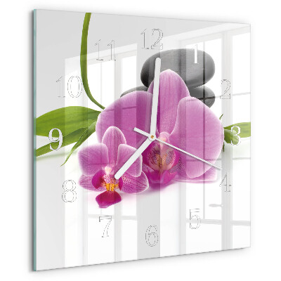 Square wall clock Orchid