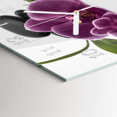 Square wall clock Orchid