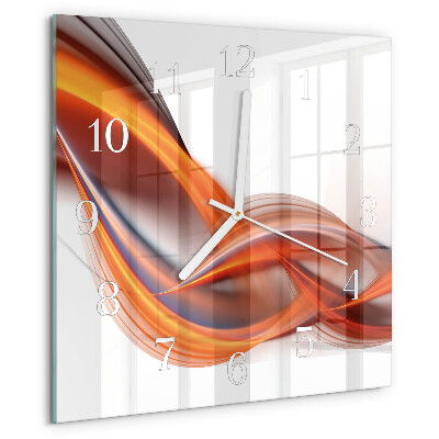 Square wall clock Abstract Smoke