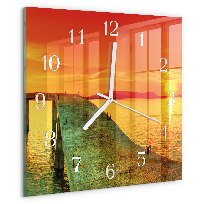 Square wall clock Bridge