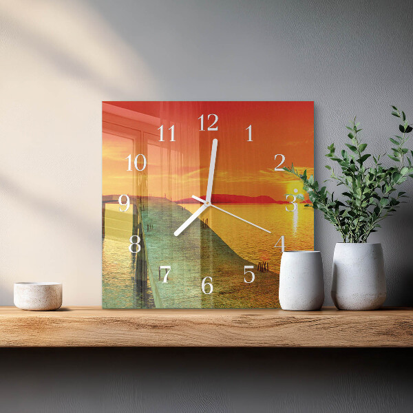 Square wall clock Bridge