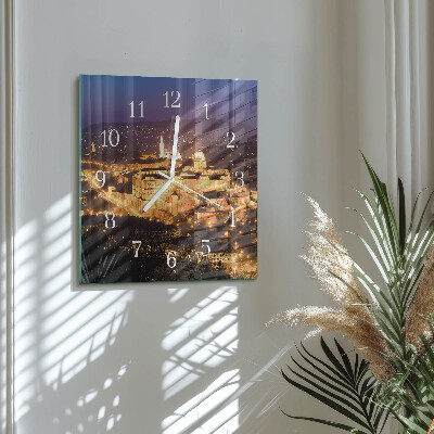 Square wall clock City of Budapest