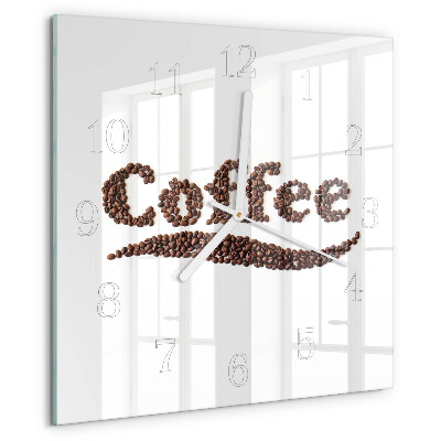 Square wall clock Coffee 