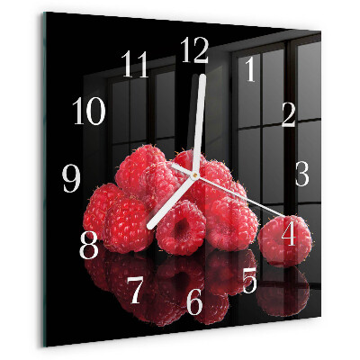 Square wall clock Raspberries