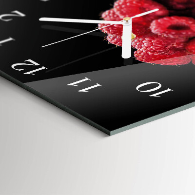 Square wall clock Raspberries