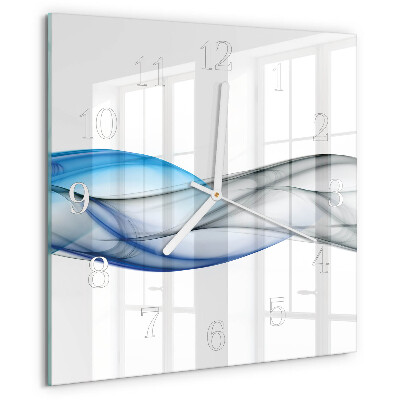 Square wall clock Abstract Smoke