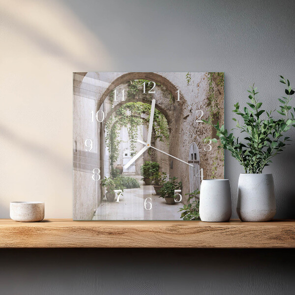 Square wall clock Avenue Plants