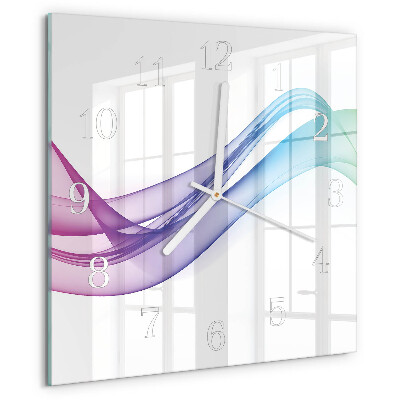 Square wall clock Abstract Lines