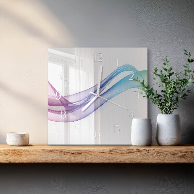 Square wall clock Abstract Lines