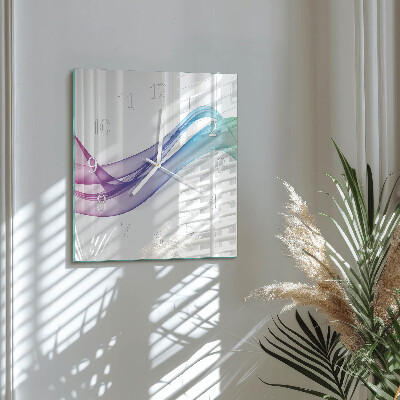 Square wall clock Abstract Lines