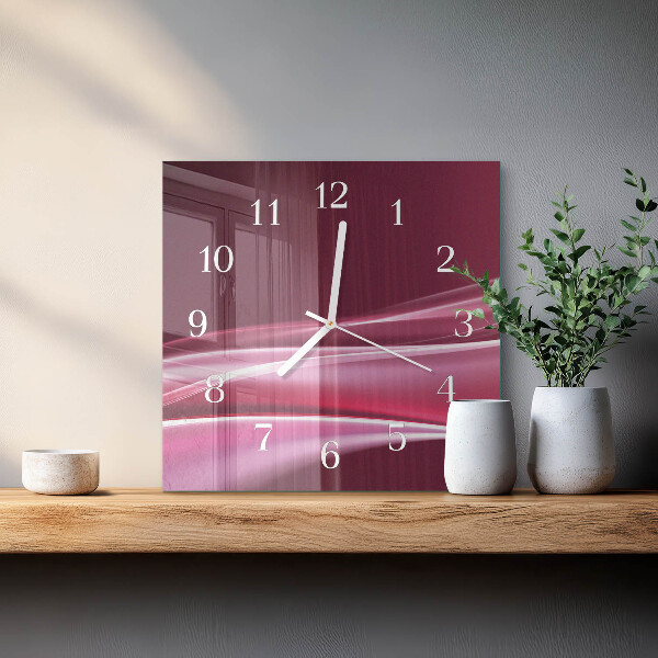 Square wall clock Abstract Lines