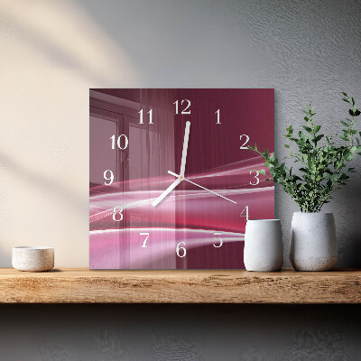 Square wall clock Abstract Lines