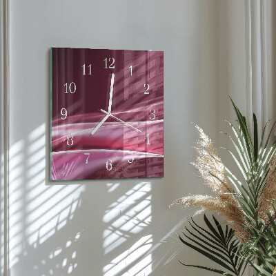 Square wall clock Abstract Lines