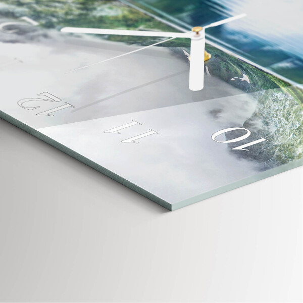 Square wall clock Mountain Lake