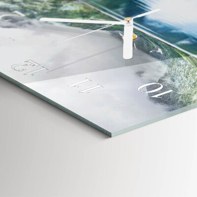 Square wall clock Mountain Lake