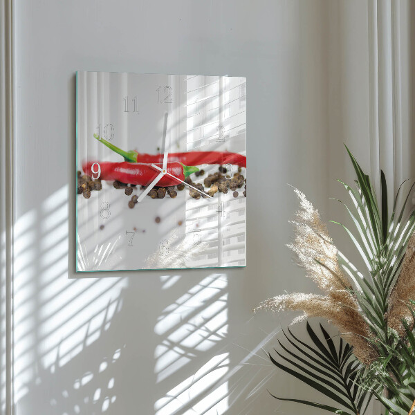 Square wall clock Peppercorns