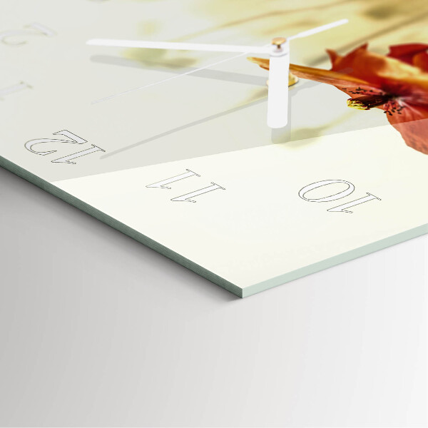 Square wall clock Poppy