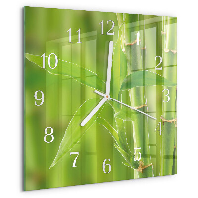 Square wall clock Bamboo Plant