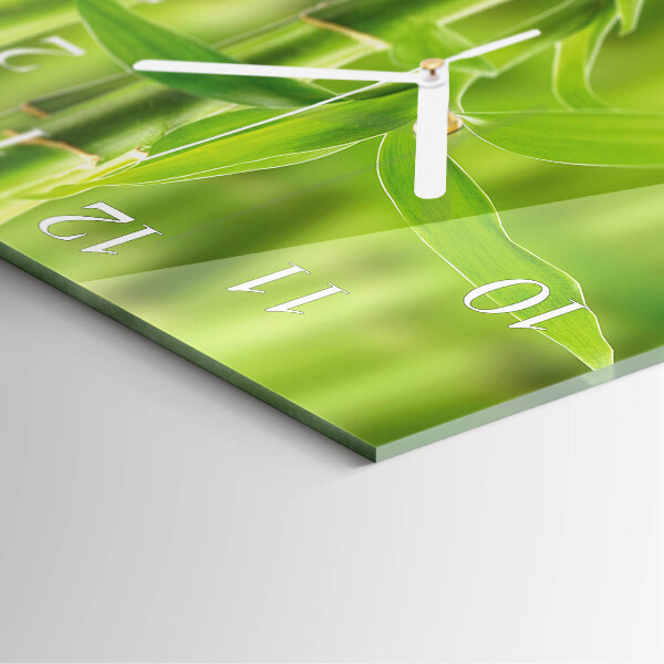 Square wall clock Bamboo Plant