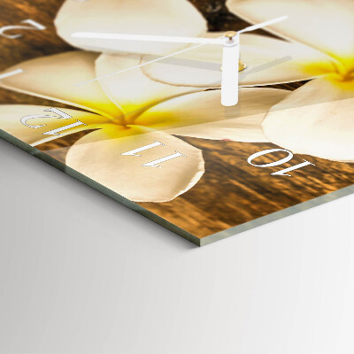 Square wall clock Flowers