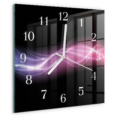 Square wall clock Abstract Lines