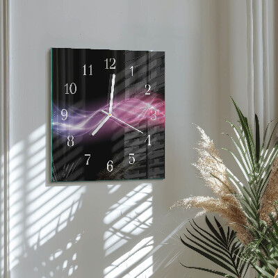 Square wall clock Abstract Lines