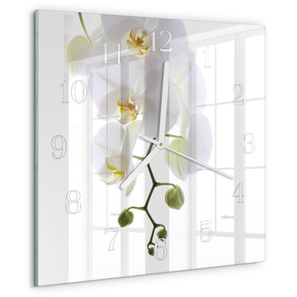 Square wall clock Orchid