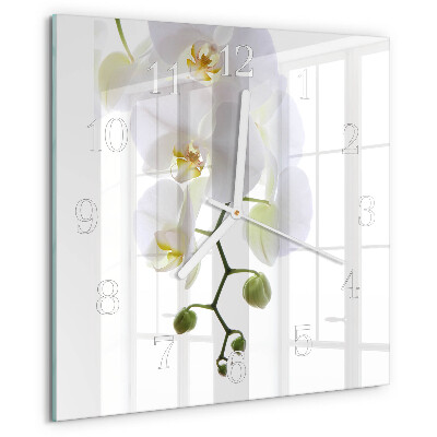 Square wall clock Orchid