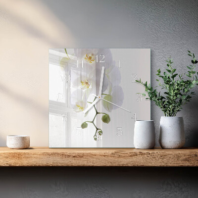 Square wall clock Orchid