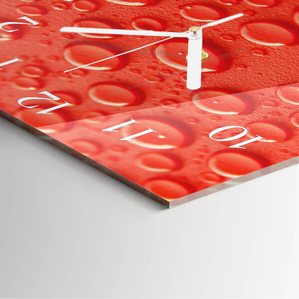 Square wall clock Drops of Water