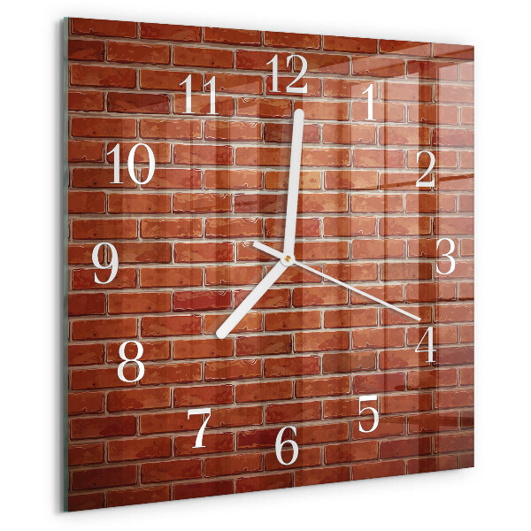 Square wall clock Brick Wall