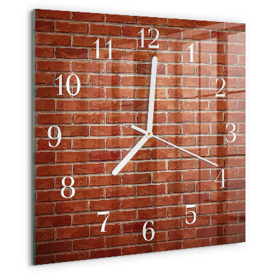 Square wall clock Brick Wall
