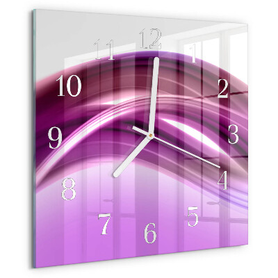 Square wall clock Abstract Lines