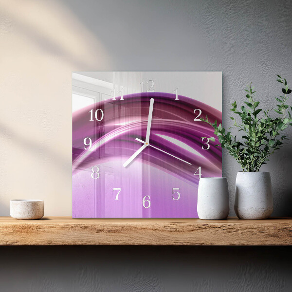 Square wall clock Abstract Lines