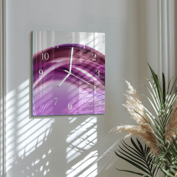 Square wall clock Abstract Lines