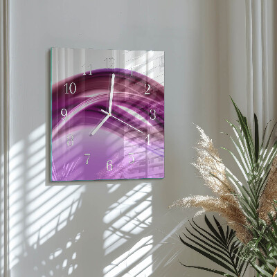 Square wall clock Abstract Lines