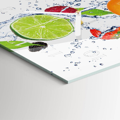 Square wall clock Fruits Lemon