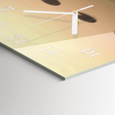 Square wall clock Stones Water
