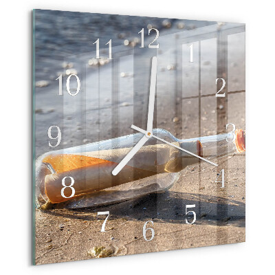 Square wall clock Bottle Letter