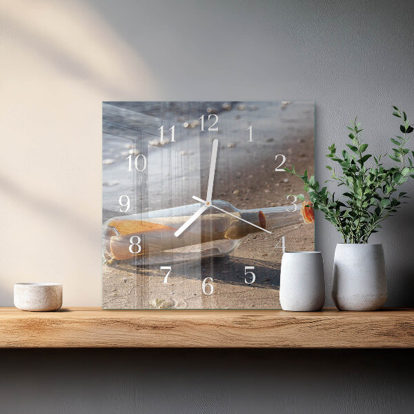 Square wall clock Bottle Letter