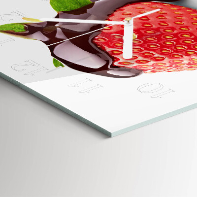 Square wall clock Strawberry Chocolate