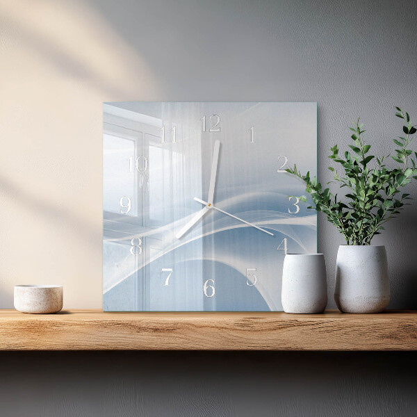 Square wall clock Abstract Lines