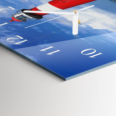 Square wall clock Lighthouse