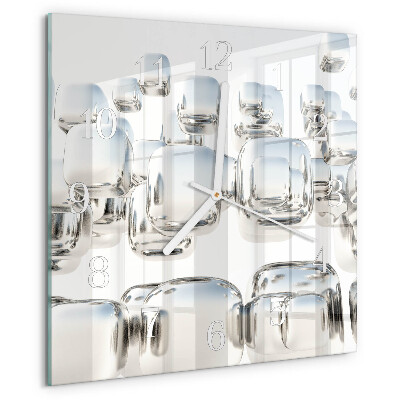 Square wall clock 3D cube